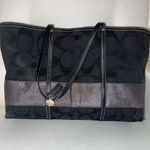 Black Coach Tote (Medium)